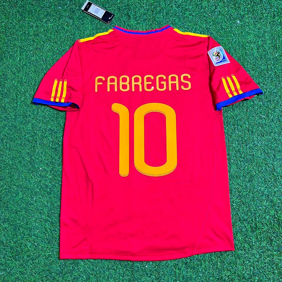 Cesc Fabregas 10 – Spain 2010 World Cup Retro Kit Jersey – | | – Back View