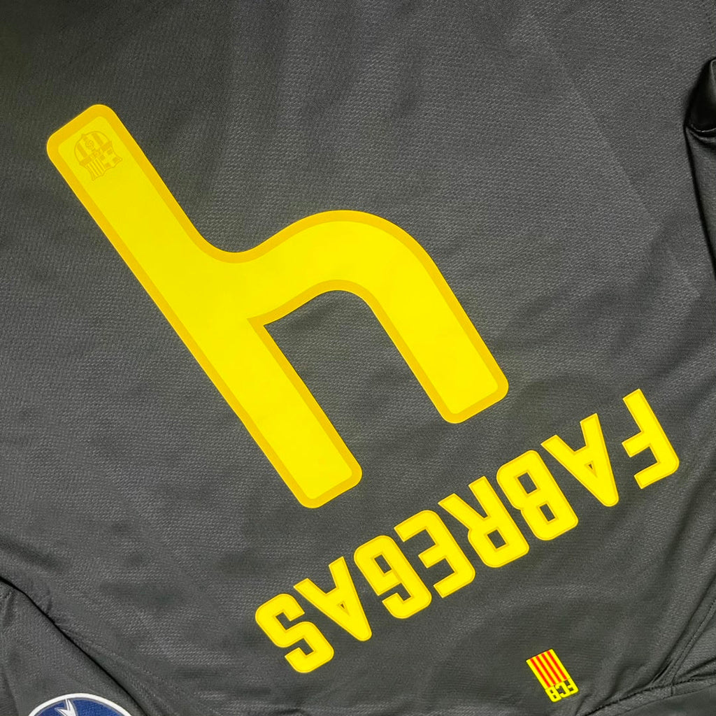 2011/12 Cesc Fabregas Black Barcelona Retro Kit Shirt Football Jersey – Detailed View