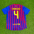 2011/12 Cesc Fabregas Barcelona Retro Home Football Jersey – Back View