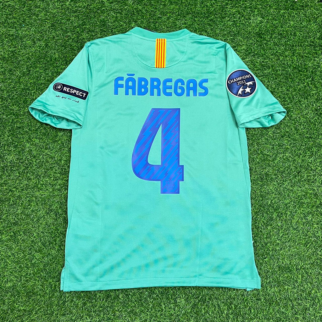 2011 Cesc Fabregas Barcelona Away Retro Football Jersey Collection – Back View