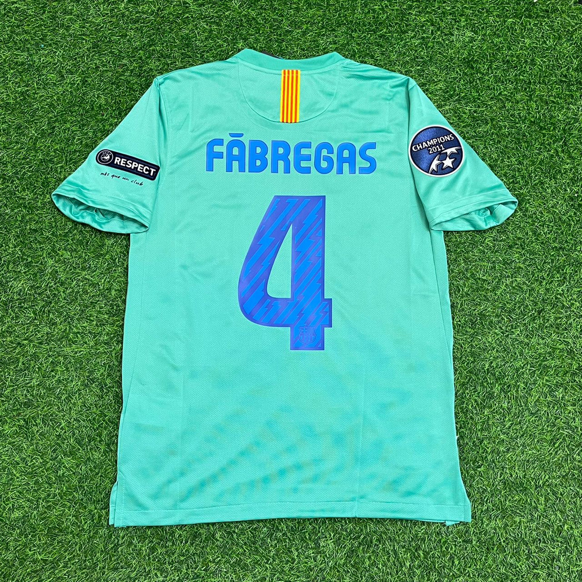 2011 Cesc Fabregas Barcelona Away Retro Football Jersey Collection – Back View