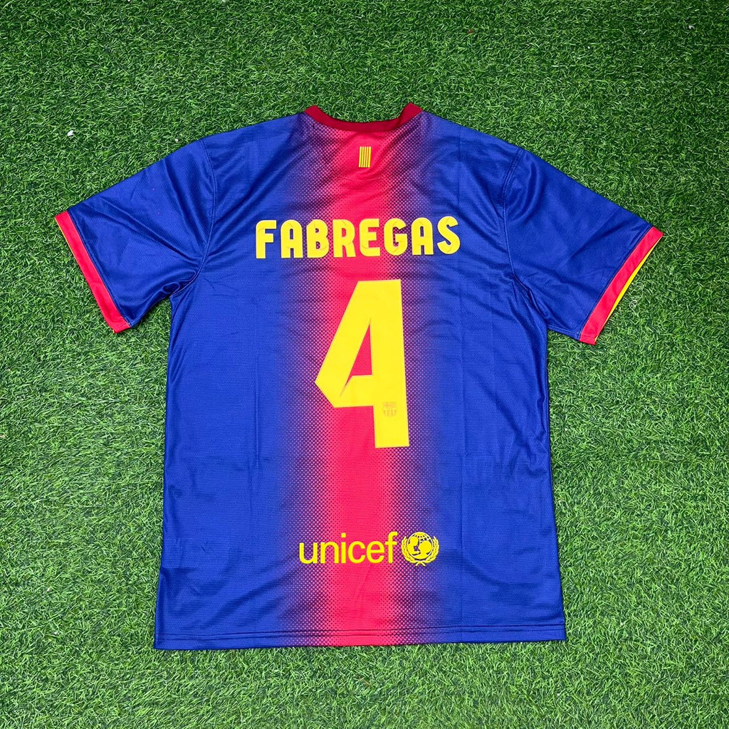 2012/13 Cesc Fabregas Barcelona Home Retro Football Jersey – Back View