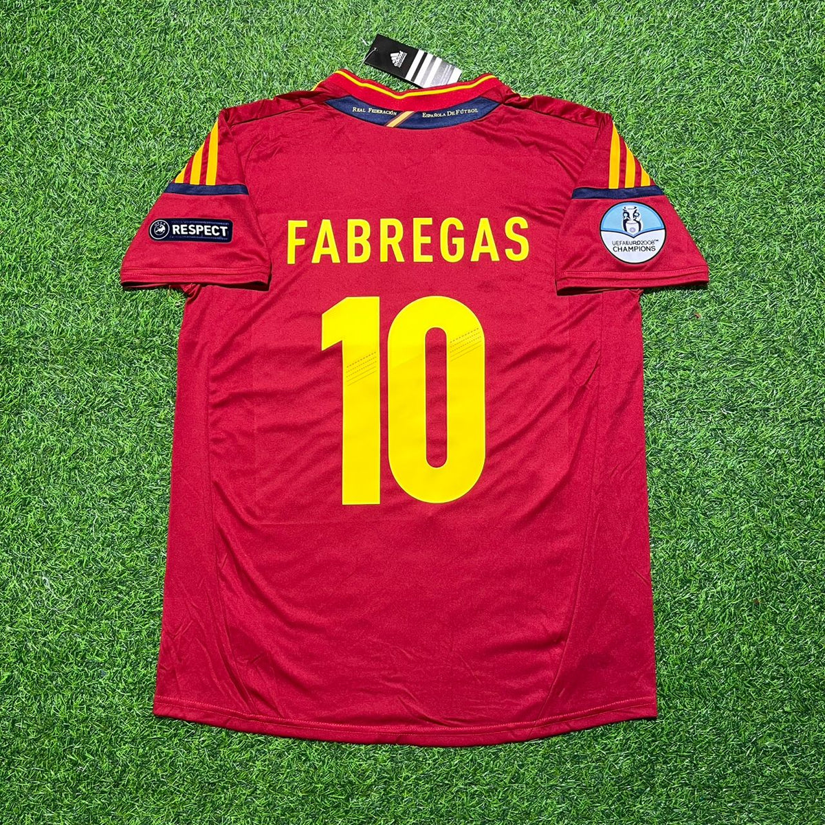 2012 Spain EURO Cesc Fabregas Final Retro Football Jersey – Back View