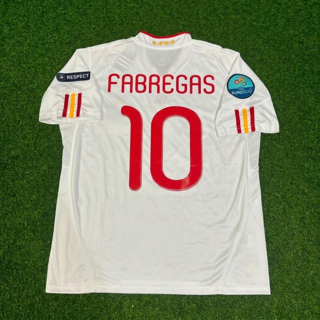 Spain EURO 2012 Final Retro Football Jersey – Cesc Fabregas – Back View