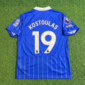 Charalampos Kostoulas #19 Brighton 2026/2027 New Season Home Blue Football Jersey – Back View