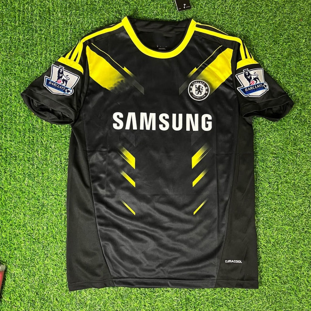 2012 Chelsea 2013 Black Blue Retro Football Jersey – Back View