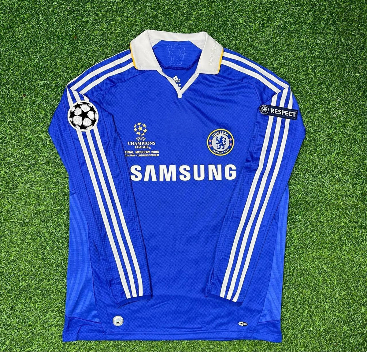 2008 Chelsea Champions League Final Long Sleeve Football Jersey – Back View