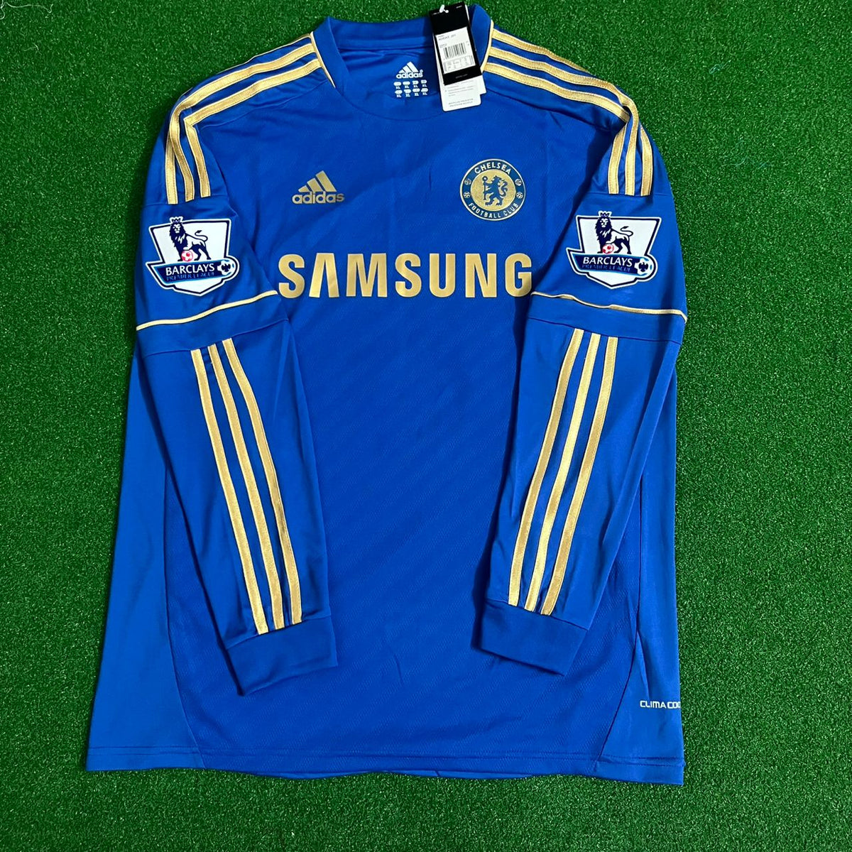 2012/13 Fernando Torres Chelsea Premier League Patch Blue Retro Football Jersey – Front View