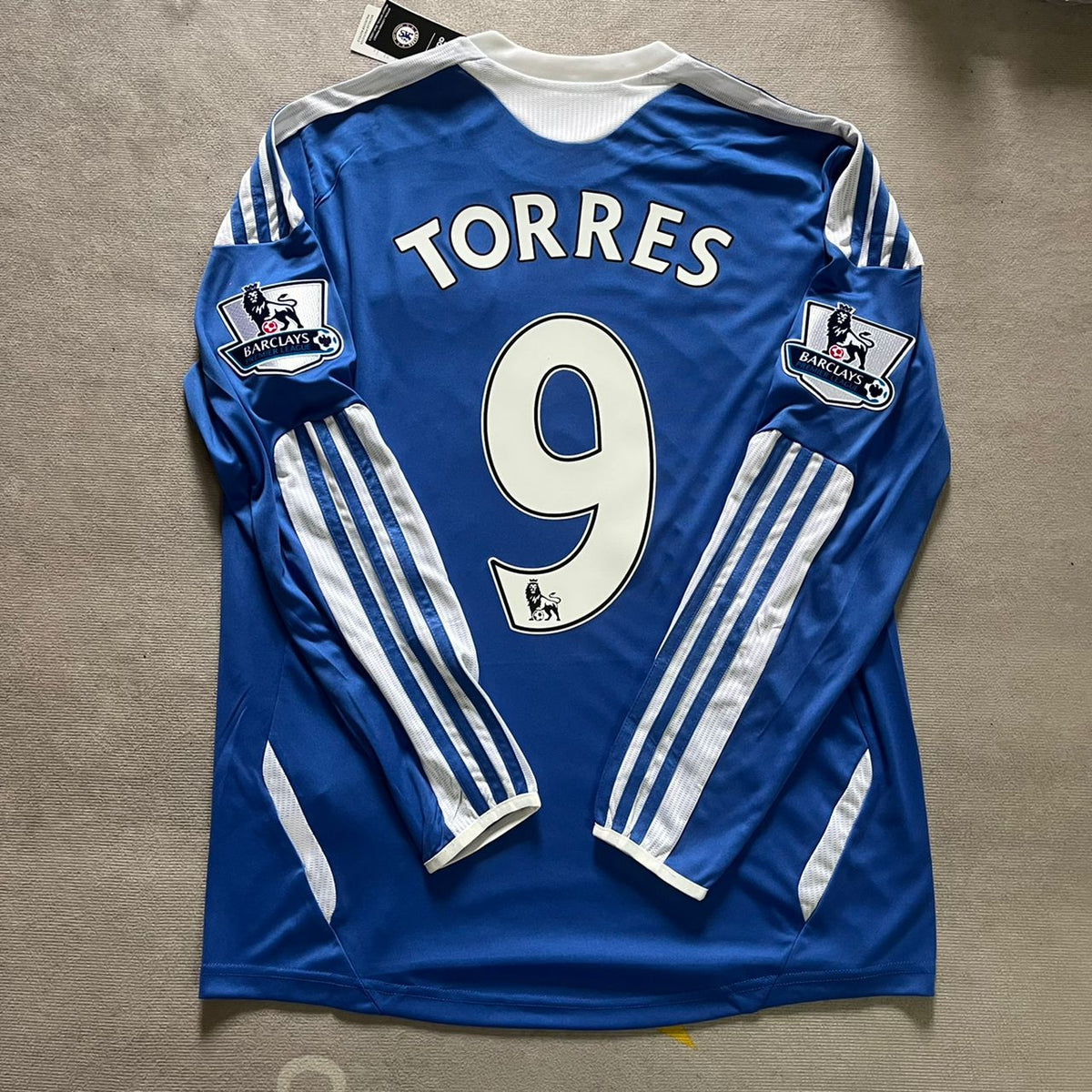 Fernando Torres Chelsea 2011-2013 Long Sleeve Season Jersey – Back View