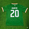2026 Chiedozie Ogbene #20 Ireland Green Football Jersey – Back View