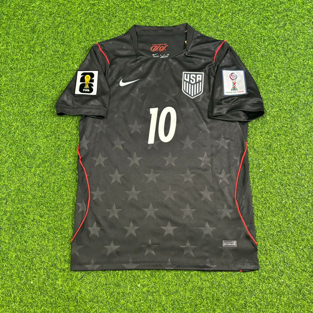 Christian Pulisic USA 2026 World Cup Black Football Jersey – Front View