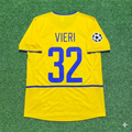 2002/03 Christian Vieri Inter Milan Yellow Retro Football Jersey – Back View