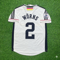 1998 Christian Wörns Deutschland World Cup Retro Fußballtrikot – Back View