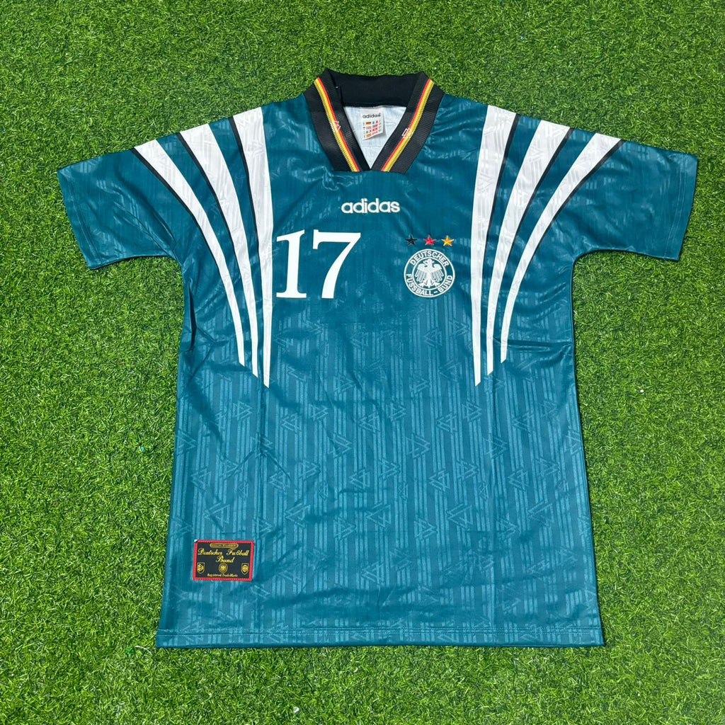 1996 Germany EURO Christian Ziege Deutschland Retro Football Jersey – Front View