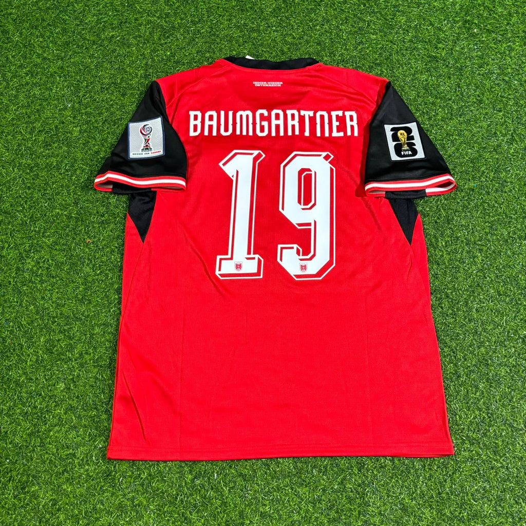 Austria 2026 World Cup Kit Jersey – Christoph Baumgartner 19- – Detailed View