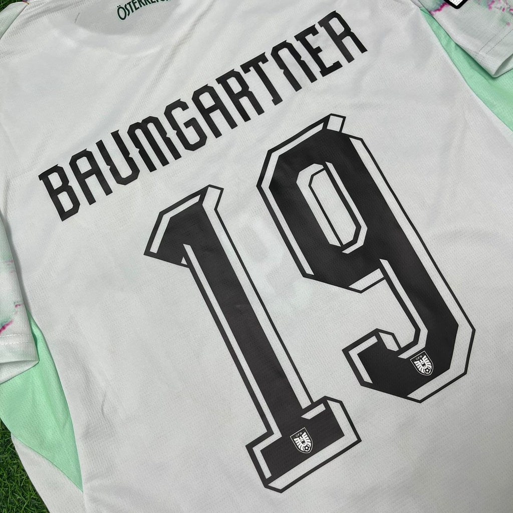 Christoph Baumgartner Austria White 2026 World Cup Football Jersey – Detailed View