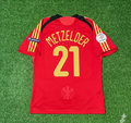 Germany EURO 2008 Away Red Retro Football Jersey – Christoph Metzelder – Back View