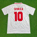 Ciriaco Sforza Switzerland 1994 World Cup White Retro Football Jersey – Back View