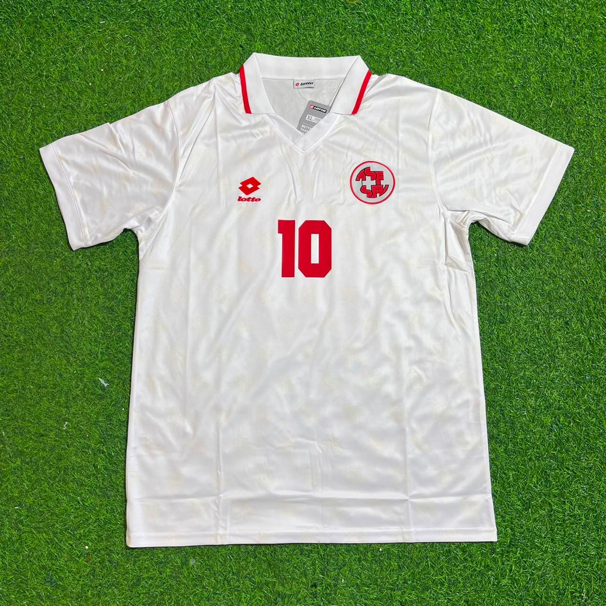 Ciriaco Sforza Switzerland 1994 World Cup White Retro Football Jersey – Front View