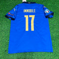 Italy EURO 2020 Final Retro Soccer Jersey – | | – Ciro Immobile #17 – – Back View
