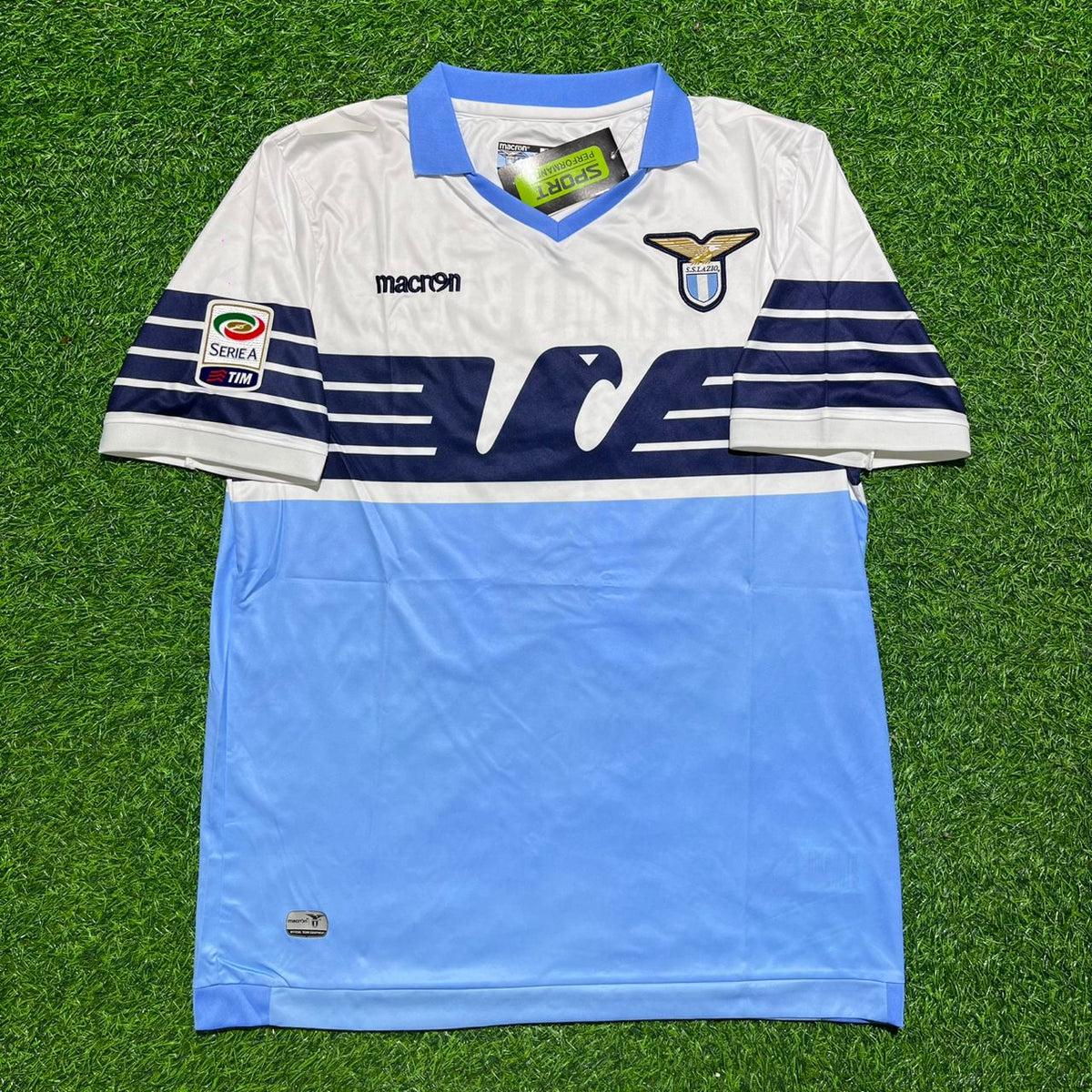Ciro Immobile #17 Lazio 2014-2015 Retro Home Football Jersey – Front View