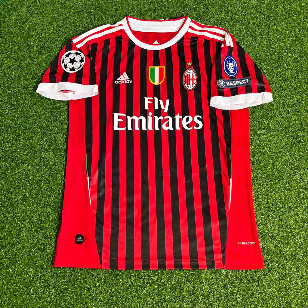 2011/12 Clarence Seedorf 10 - AC Milan Home Retro Football Jersey – Front View