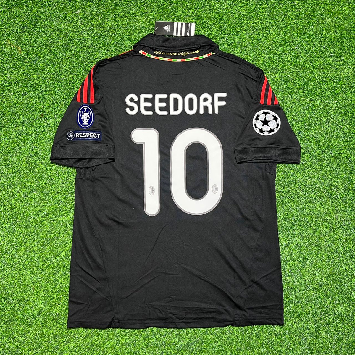 2011/12 Clarence Seedorf 10 - Milan Third Kit Retro Football Jersey – Back View