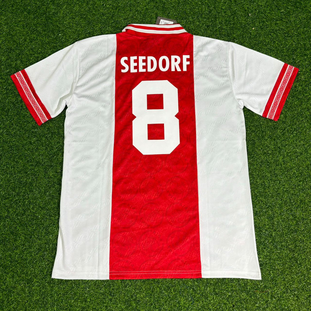 1994/95 Clarence Seedorf #8 Ajax Home Retro Football Jersey – Back View