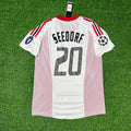 2003 Clarence Seedorf AC Milan Champions League Final Old Trafford White Retro Football Jersey – Back View