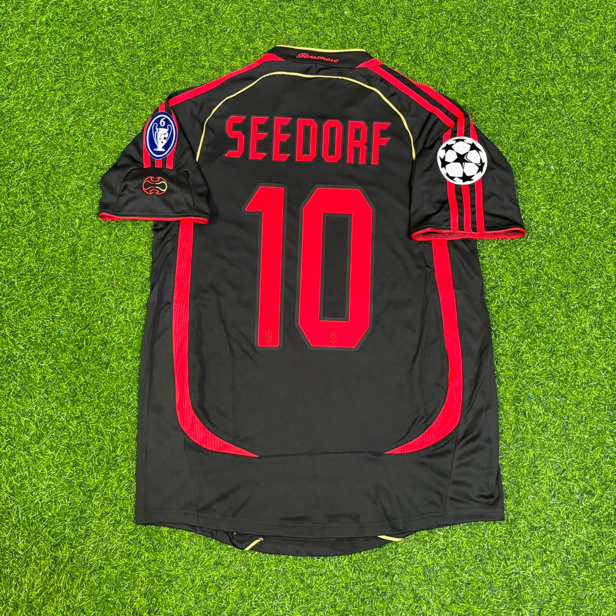 Clarence Seedorf 10 – AC Milan 2006–2007 Retro Kit Jersey – | | | – Back View