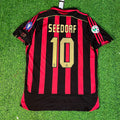 Clarence Seedorf 10 – AC Milan 2008-2009 Home Gold Printing Retro Kit Jersey – | | – Back View