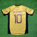 AC Milan Gold Retro Jersey – Clarence Seedorf #10 – Back View