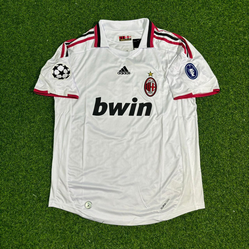 2009 Clarence Seedorf Milan 2010 Season White Retro Football Jersey – Front View