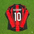 2010/11 Clarence Seedorf AC Milan Home Log Sleeve Retro Football Jersey – Back View
