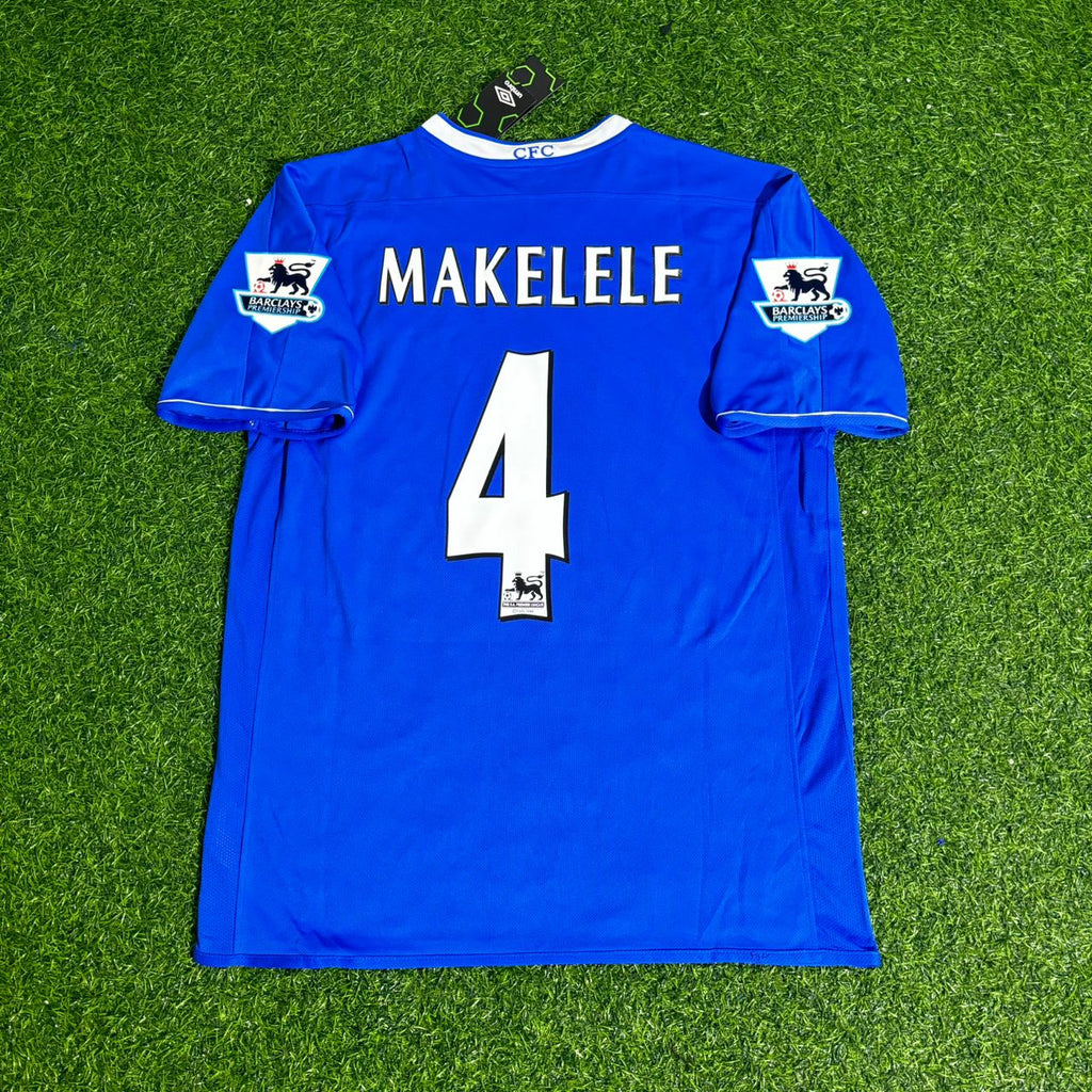 Claude Makelele Chelsea 2003 2005 Season Home Navy Blue Retro Jersey – Back View