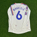 2006 France World Cup Claude Makelele Final Long Sleeve White Retro Football Jersey – Back View