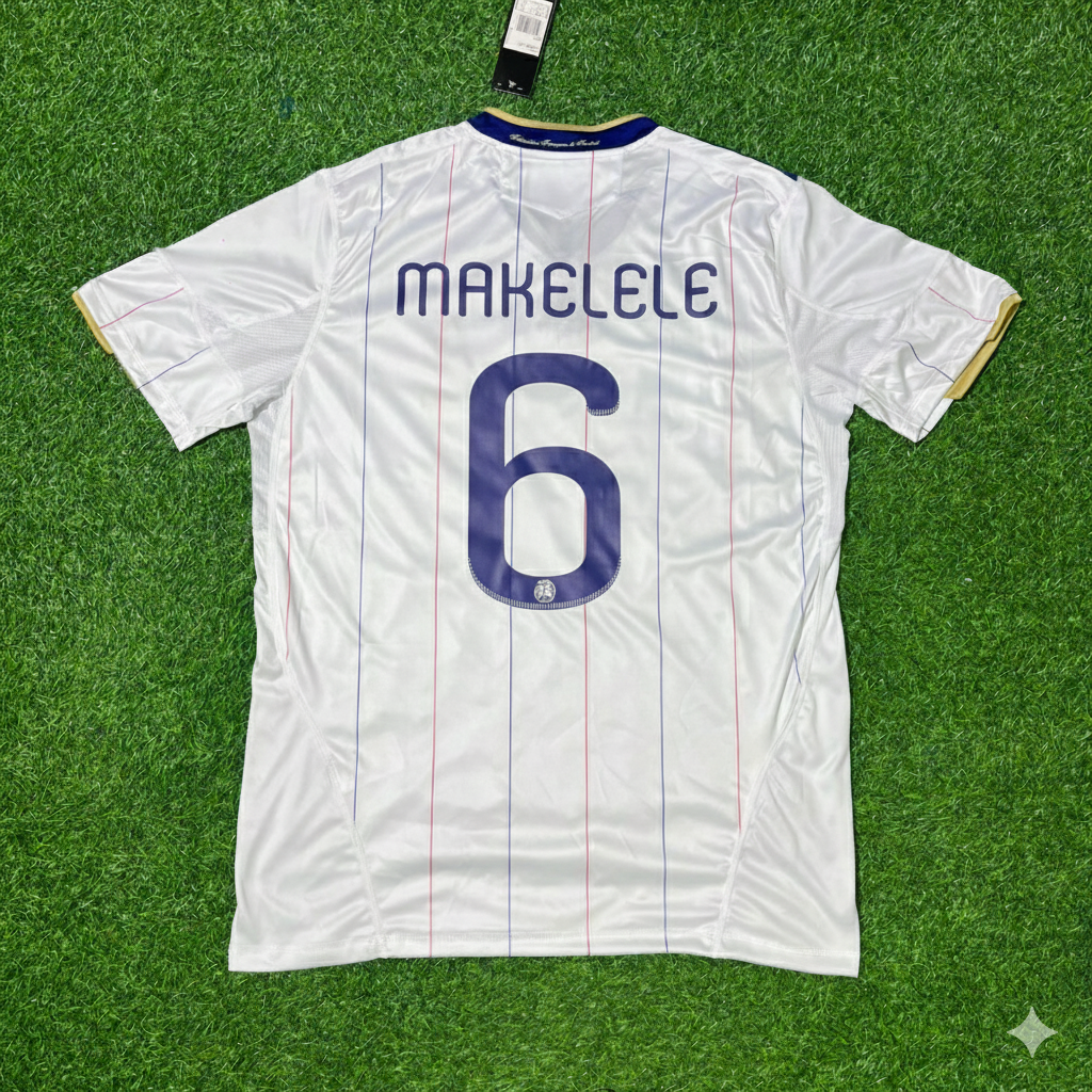 France EURO 2004 Retro Football Jersey – Claude Makelele – Back View