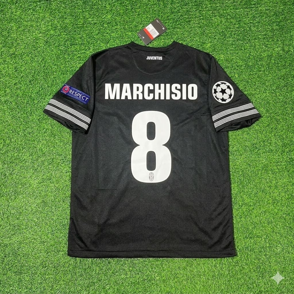 Juventus Home 2012 2013 Season Retro Jersey – Claudio Marchisio 8- – Back View
