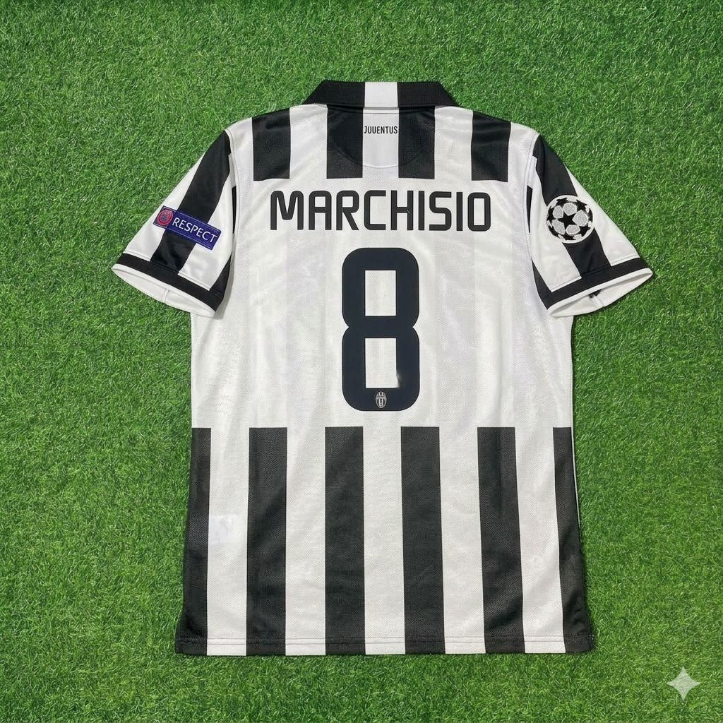 2014 Claudio Marchisio 8-Juventus 2015 Retro Football Jersey – Back View