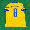 Claudio Marchisio Juventus 2017-2018 Yellow Retro Football Jersey – Back View
