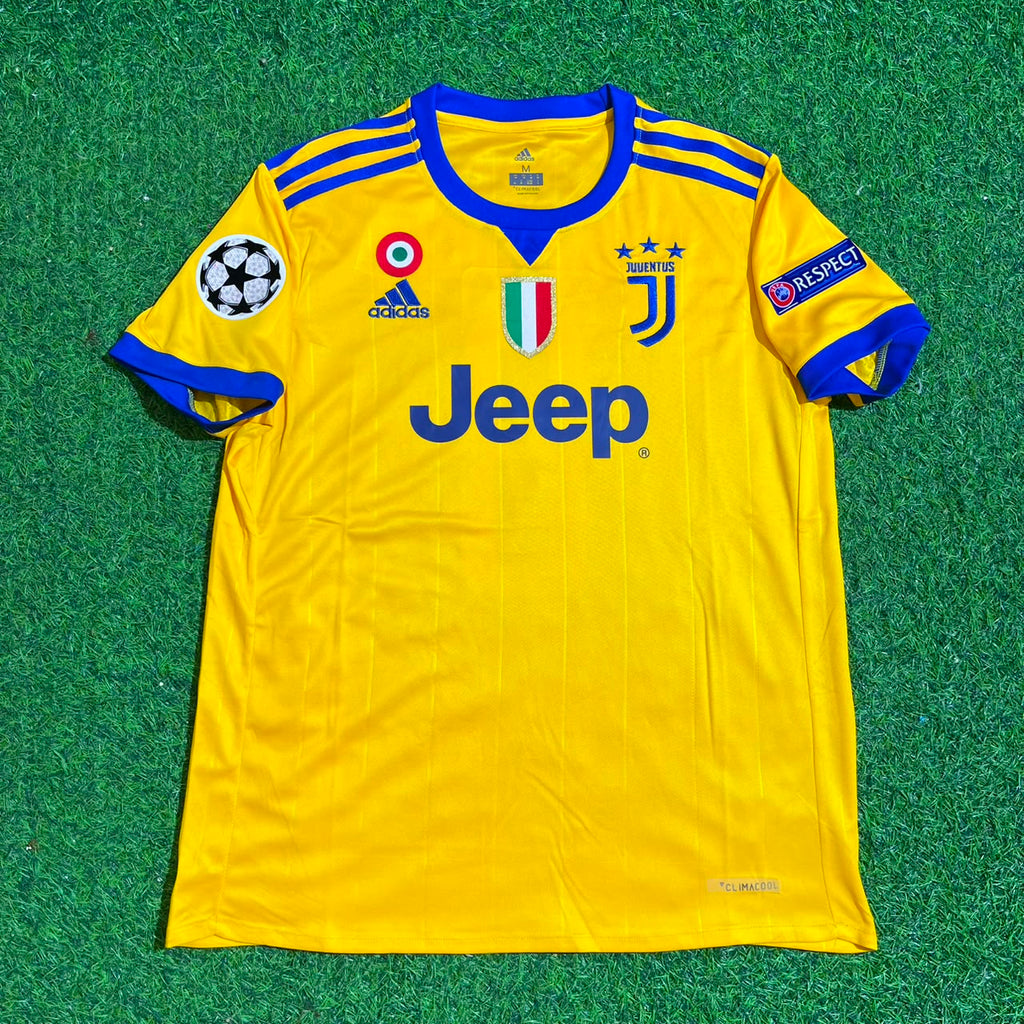 Claudio Marchisio Juventus 2017-2018 Yellow Retro Football Jersey – Front View