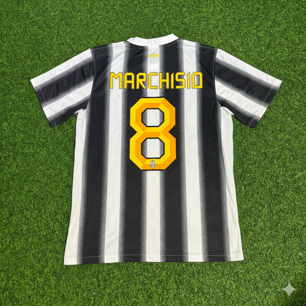 Juventus Home 2011 2012 Season Retro Jersey – Claudio Marchisio – Back View