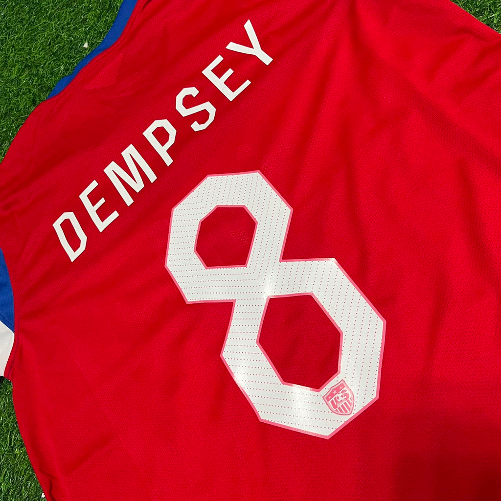 Clint Dempsey USA 2014 Season Away Retro Jersey – Detailed View