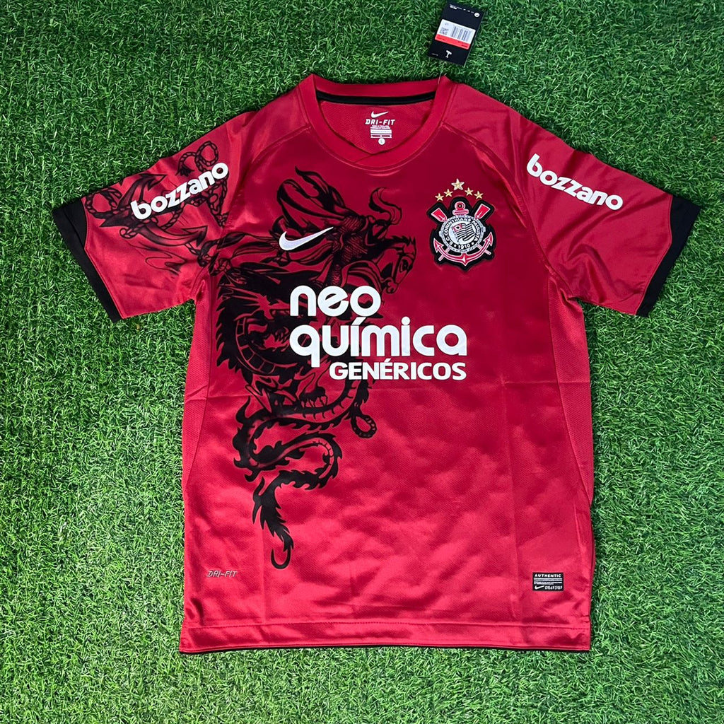 Memphis Depay #10 Corinthians Retro Red Kit – Front View