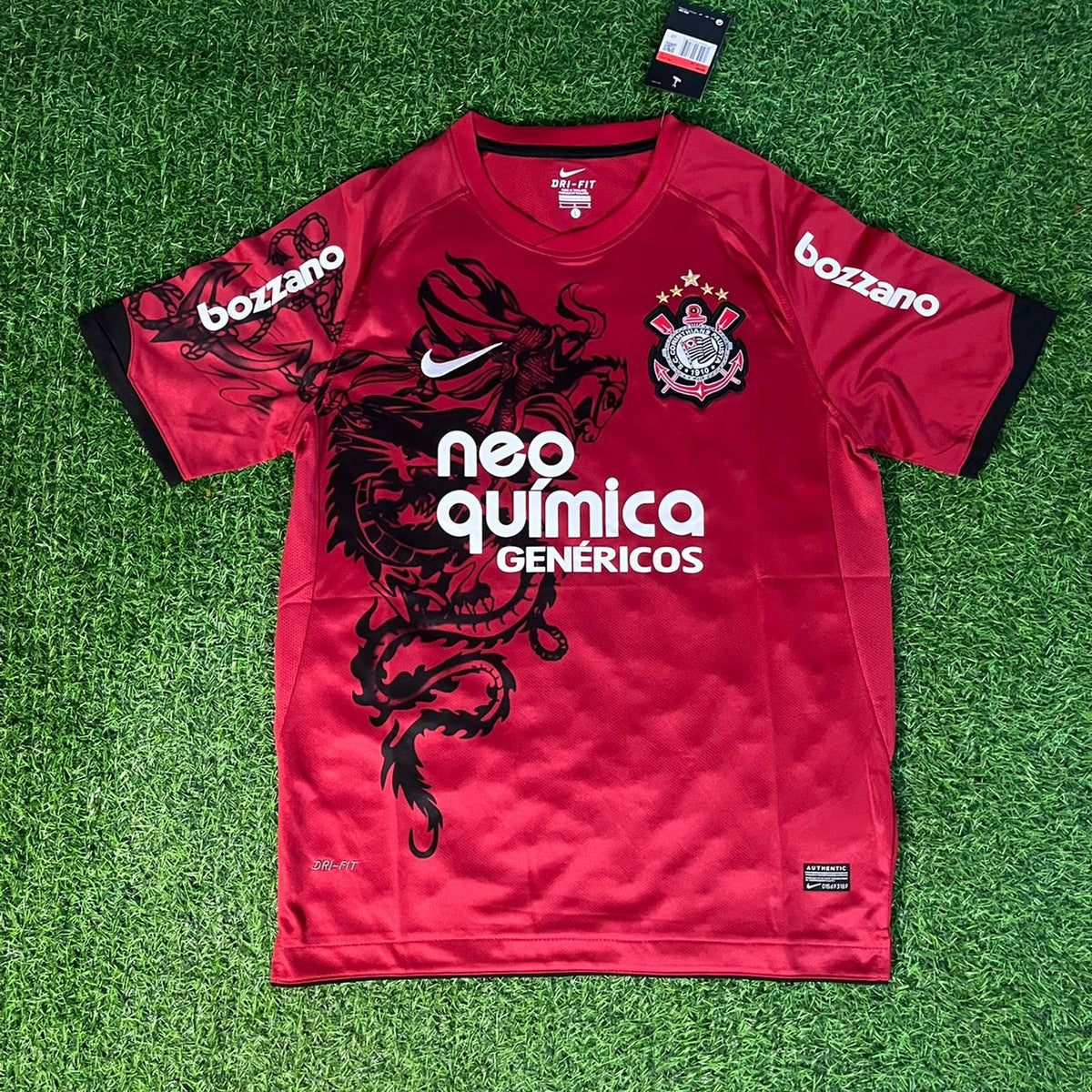 Memphis Depay #10 Corinthians Retro Red Kit – Front View