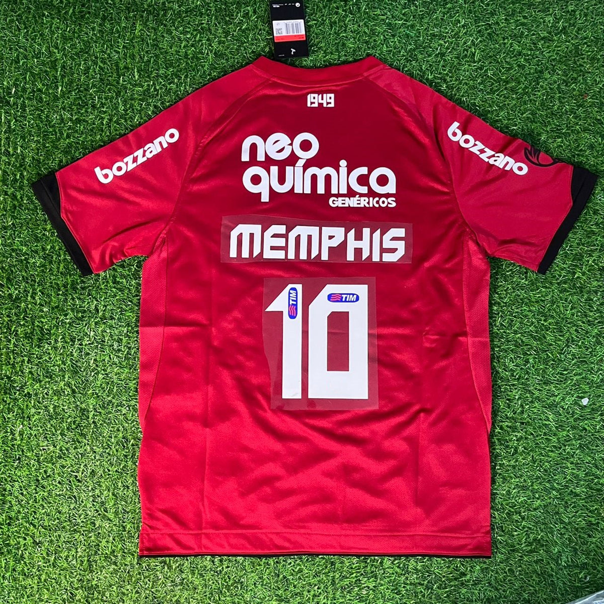 Memphis Depay #10 Corinthians Retro Red Kit – Back View