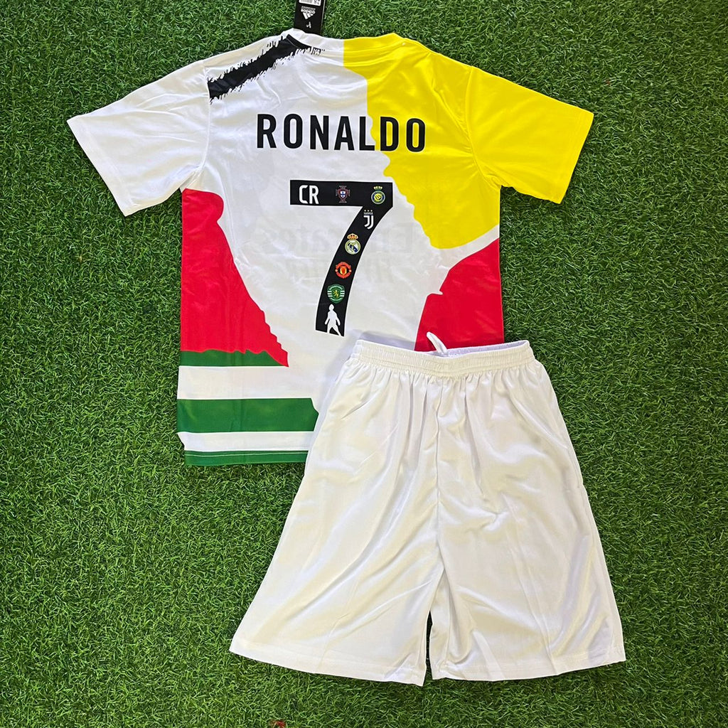 Cristiano Ronaldo #cr7 GOAT Combo All Teams Special Kids Jersey KinderTrikot Enfant – Back View