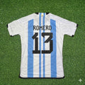 2022 Argentina World Cup Cristian Romero 13- Qatar Champion Home Football Jersey – Back View