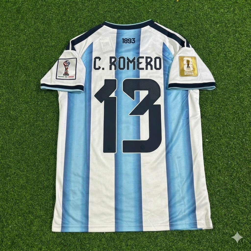Cristian Romero Argentina 2026 World Cup Football Jersey – Back View
