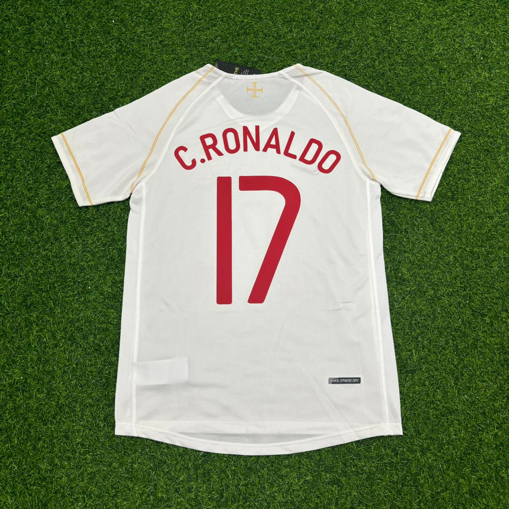 Portugal Debut Retro White Football Jersey – Cristiano Ronaldo 17 – Back View